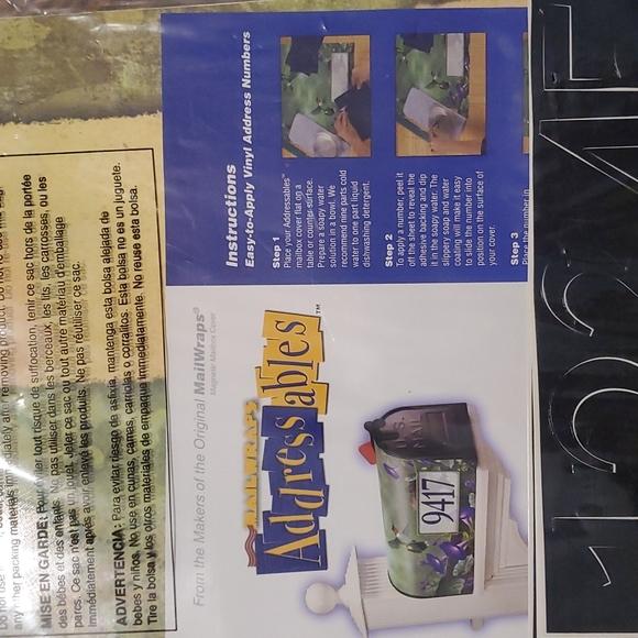 MAILWRAPS Addressable-Tulip Splendor-Spring-All-Weather Vinyl-Numbers-NEW - Picture 4 of 8